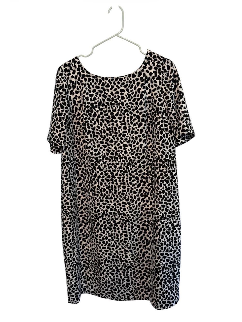 Talbots Black and White Leopard Print Dress size 16WP